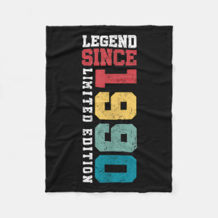 Legend Since 1990 Limited Edition 35 Year Old 35th Fleece Blanket