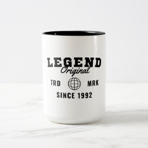 Legend Since 1992 Two-Tone Coffee Mug