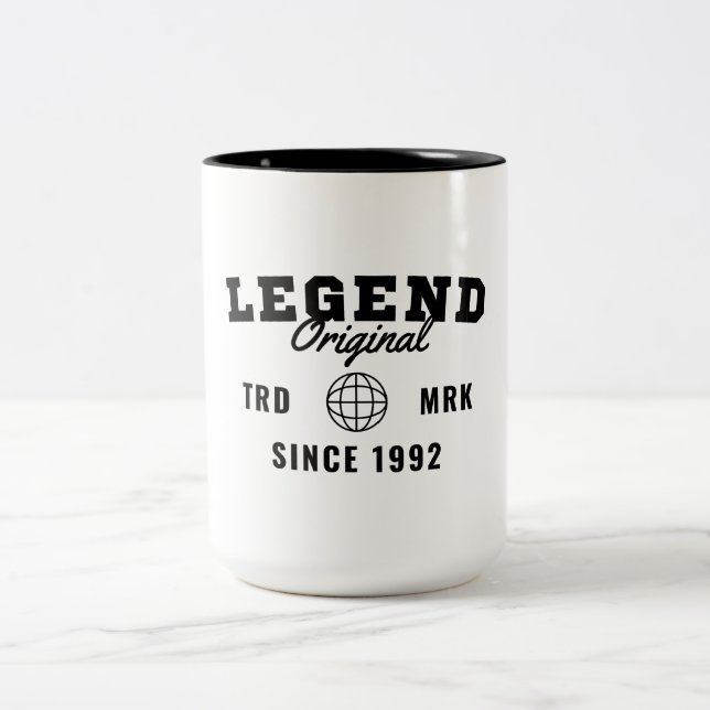 Legend Since 1992 Two-Tone Coffee Mug (Center)