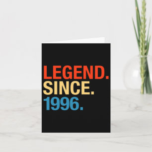 Legend Since 1996 Years Old Gifts 26th Birthday Card