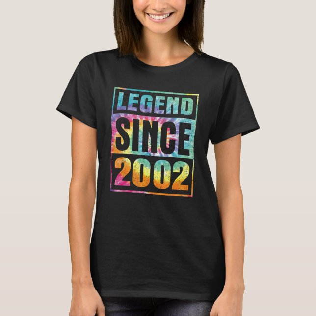 Legend Since 2002 20 Years Old 20th Birthday Tie D T-Shirt (Front)