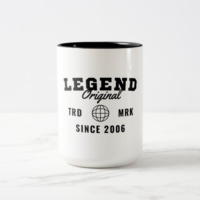 Legend Since 2006 Two-Tone Coffee Mug (Center)