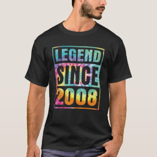 Legend Since 2008 14 Years Old 14th Birthday Tie D T-Shirt