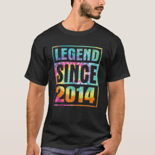 Legend Since 2014 8 Years Old 8th Birthday Tie Dye T-Shirt