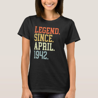 Legend Since April 1942 For Men Women April 1942 T-Shirt
