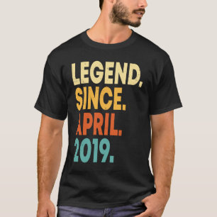 Legend Since April 2019 4th Birthday 4 Years Old T-Shirt