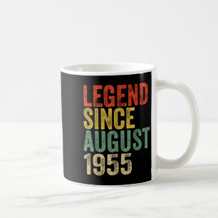 Legend Since August 1955 70th Birthday Vibes 70 Ye Coffee Mug