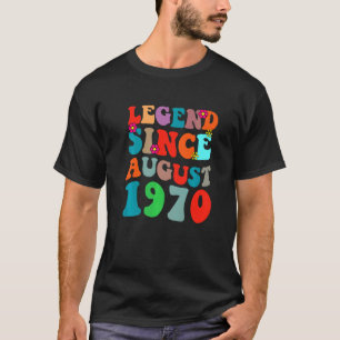 Legend Since August 1970 Vintage Birthday Retro Vi T-Shirt