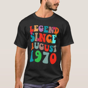 Legend Since August 1970 Vintage Birthday Retro Vi T-Shirt