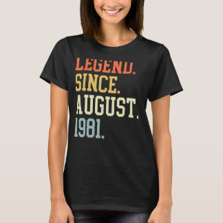 Legend Since August 1981 For Men Women August 1981 T-Shirt