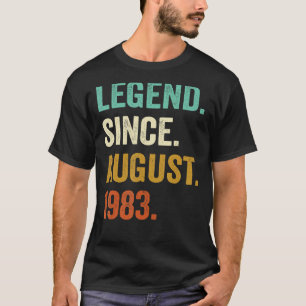 Legend Since August 1983 40th Birthday Gift 40 Yea T-Shirt