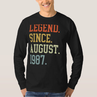 Legend Since August 1987 For Men Women August 1987 T-Shirt
