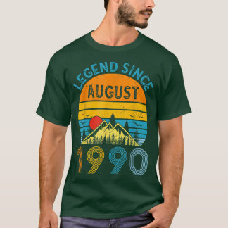 Legend Since August 1990 32nd Birthday Vintage 32 T-Shirt