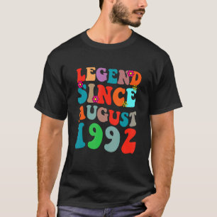 Legend Since August 1992 Vintage Birthday Retro Vi T-Shirt