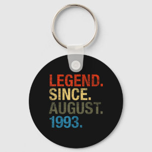 Legend Since August 1993 Birthday Gifts 29th Key Ring