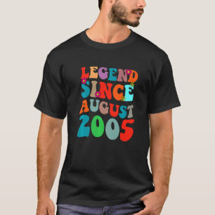 Legend Since August 2005 Vintage Birthday Retro Vi T-Shirt