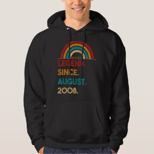 Legend Since August 2008 14th Birthday Born In 20 Hoodie