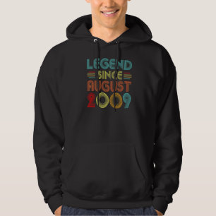 Legend Since August 2009 Vintage 13 Years Old 13th Hoodie