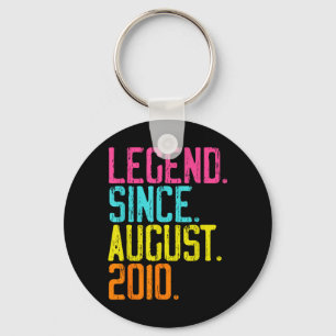 Legend Since August 2010 Bday Gifts 12th Birthday Key Ring