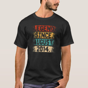 Legend Since August 2014 8 Years Old 8th Birthday T-Shirt