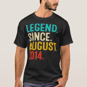Legend Since August 2014 8th Birthday Gift 8 Years T-Shirt