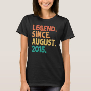 Legend Since August 2015 7 Years Old 7th Birthday T-Shirt