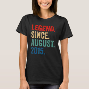 Legend Since August 2015 7th Birthday 7 Years Old T-Shirt