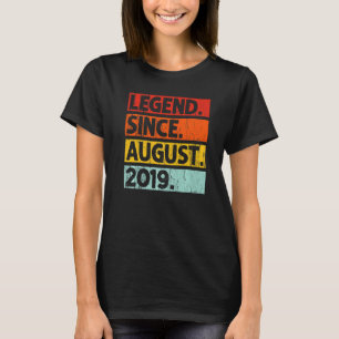 Legend Since August 2019 Vintage 3 Years Old 3rd B T-Shirt