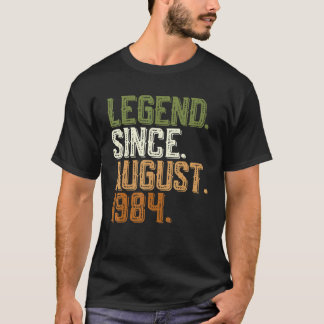 Legend Since August Retro Birthday  For August Men T-Shirt