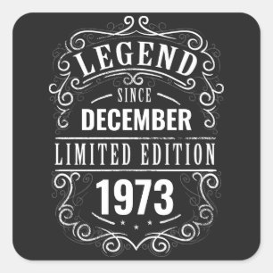 Legend Since Customized Square Sticker