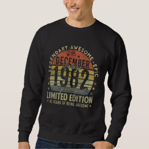 Legend Since December 1982 Retro 42nd Birthday Mad Sweatshirt