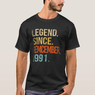 Legend Since December 1991 30Th Birthday 30 Year O T-Shirt