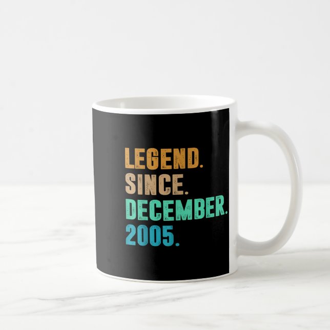 Legend Since December 2005 Birth Of Birthday 2005  Coffee Mug (Right)