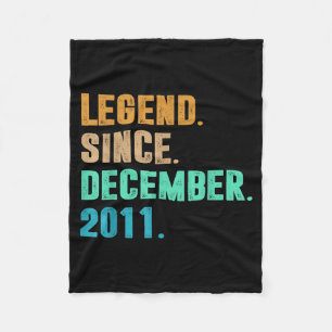 Legend Since December 2011 Birth Of Birthday 2011 Fleece Blanket