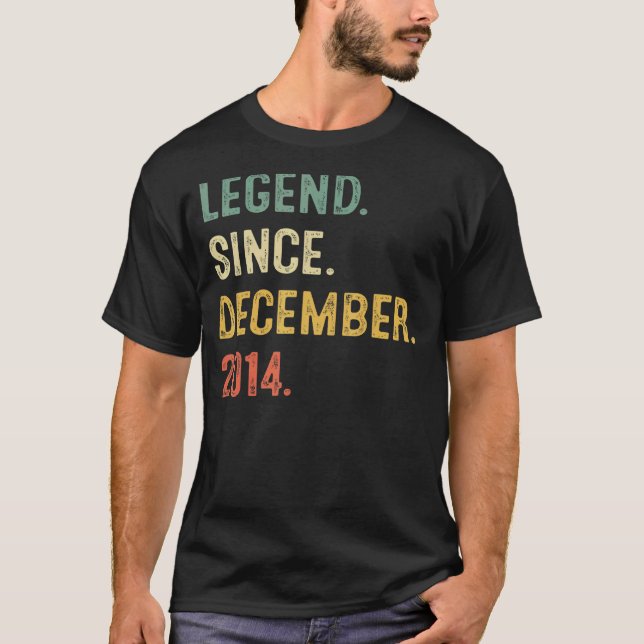 Legend Since December 2014 8th Birthday  8 Years O T-Shirt (Front)