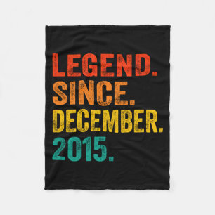 Legend Since December 2015 Retro 11 Years Old 11th Fleece Blanket