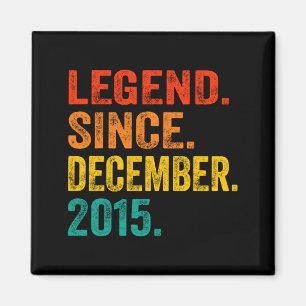 Legend Since December 2015 Retro 11 Years Old 11th Magnet