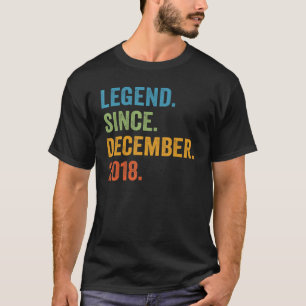 Legend Since December 2018 4th Birthday  4 Years O T-Shirt