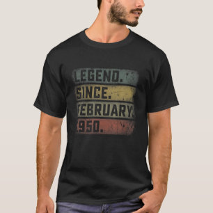 Legend Since February 1950 72Nd Birthday Mens 72 Y T-Shirt