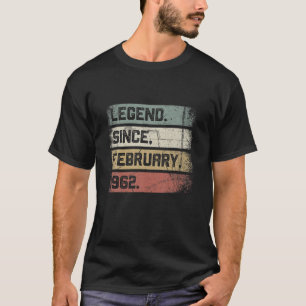 Legend Since February 1962 60Th Birthday 60 Years T-Shirt