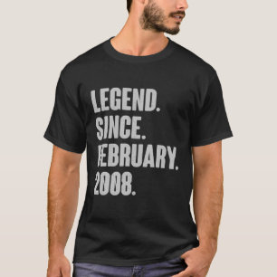 Legend Since February 2008 - 14 Year Old Gift 14Th T-Shirt