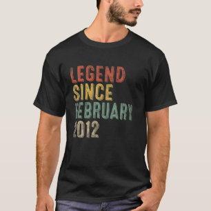 Legend Since February 2012 10Th Birthday Gifts 10 T-Shirt