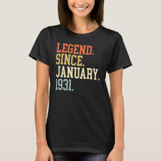 Legend Since January 1931 For Men Women January 19 T-Shirt