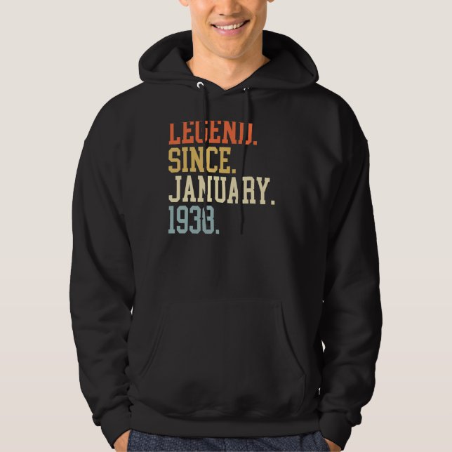 Legend Since January 1938 For Men Women January 19 Hoodie (Front)