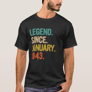 Legend Since January 1943 80 Years Old 80th Birth T-Shirt