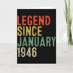 Legend Since January 1946 80th Birthday Gifts 80 Y Card