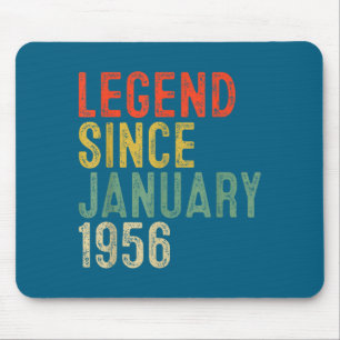 Legend Since January 1956 70th Birthday 70 Year Ol Mouse Pad