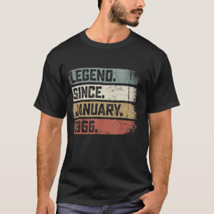 Legend Since January 1966 57 Years Old 57th Birth T-Shirt