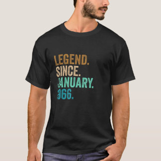 Legend Since January 1966 57 Years Old  57th Birth T-Shirt