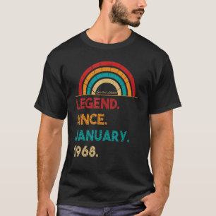 Legend Since January 1968 55th Birthday  Born In 1 T-Shirt